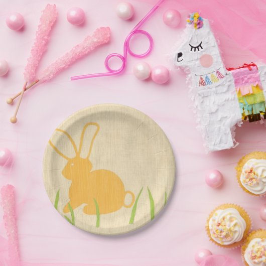 イエローバニーとグリーングラスby Chariklia Zarris ペーパープレート (パーティー)