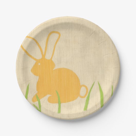 イエローバニーとグリーングラスby Chariklia Zarris ペーパープレート (正面)