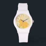 イエローバニーとグリーングラスby Chariklia Zarris 腕時計<br><div class="desc">緑の草の葉が地面から突き上がり、チャリヤ・ザリスによるこの作品の黄色いバニーを囲む。子供素晴らしの子供部屋に置くプリントや、うさぎを愛す与える人に贈り物として置く!</div>