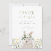 イエローバニーイースターブランチ&エッグ狩り招待状 招待状 (正面)