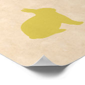 イエローバニーキャンバスポスター ポスター (角)