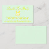 イエローバニー赤ちゃんシャワーブックベビーカード エンクロージャーカード (正面/裏面)