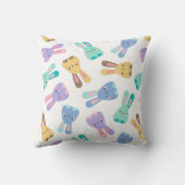 イエローバニー&フラワーズかわいらし誕生統計 クッション (裏面)