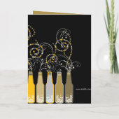 イエローバブリーボトルニューイヤーズイブホリデーパーティー 招待状 (裏面)