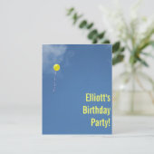 イエローバルーンブルースカイバースデーパーティ招待状 招待状 (スタンド正面)