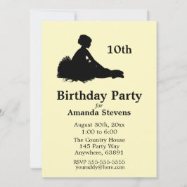 イエローバレリーナ誕生日招待状 招待状