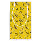 イエローバンダナモダンカウボーイウェスタンアウトドアおもしろい スモールペーパーバッグ (正面)