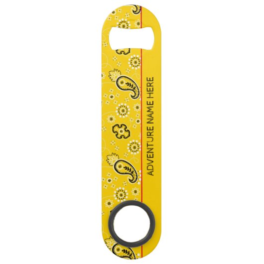 イエローバンダナ オーダーメイド アドベンチャー ボトルオープナー (裏面)