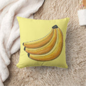 イエローバンチオブバナナバナナフルーツグルメ クッション (ブランケット)