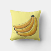 イエローバンチオブバナナバナナフルーツグルメ クッション (正面)