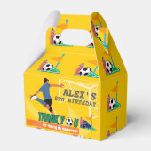 イエローバースデーパーティーキッズサッカーボール フェイバーボックス (裏面サイド)