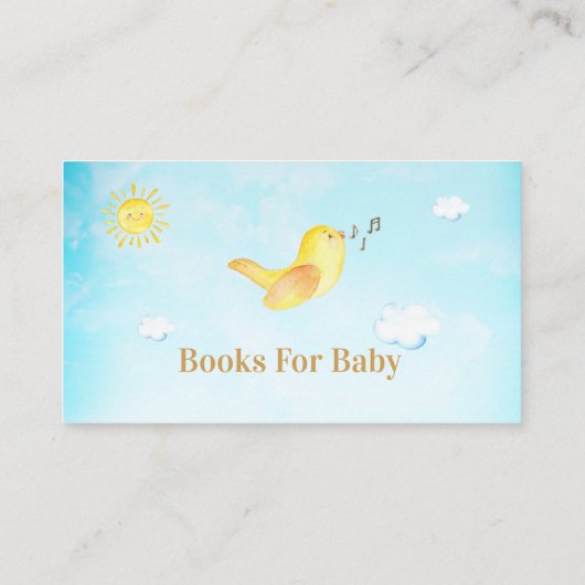 *~*イエローバーディスカイベビーブックスベビー エンクロージャーカード (裏面)