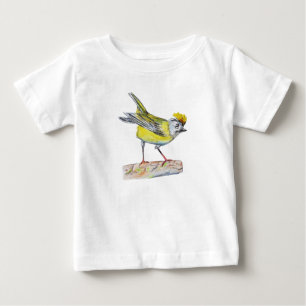 イエローバードスケッチベビー素晴らしジャージーTシャツ ベビーTシャツ