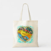 イエローバードハートトートバッグ トートバッグ (裏面)