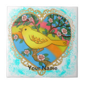 イエローバードハート タイル (正面)