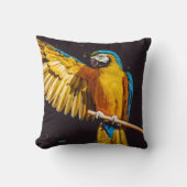 イエローバードワイルドライフかわいらしマコー クッション (正面)