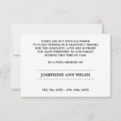 イエローバードワイルドライフかわいらしマコー サンキューカード (裏面)