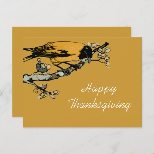 イエローバードヴィンテージイラストレーションの精緻化 シーズンポストカード (正面/裏面)