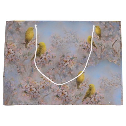 イエローバード抱き枕 ラージペーパーバッグ (正面)