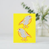 「イエローバード」デジタル絵を描ハガキ ポストカード (スタンド正面)