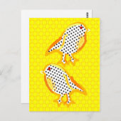 「イエローバード」デジタル絵を描ハガキ ポストカード (正面/裏面)