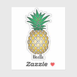 イエローパイナップル、お名前 シール