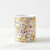 イエローパステルウーマン コーヒーマグカップ (中央)