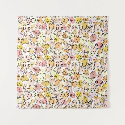 イエローパステルウーマン タペストリー (正面)