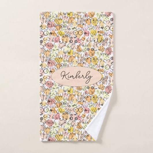 イエローパステルウーマン ハンドタオル (ハンドタオル)