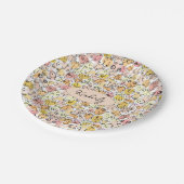 イエローパステルウーマン ペーパープレート (アングル)