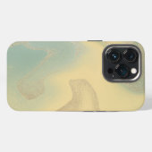 イエローパステル大理石の手描き iPhoneケース (裏面横)