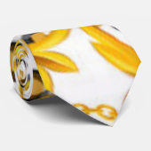 イエローパターンデザイン ネクタイ (ロール)