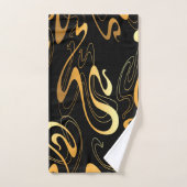 イエローパターンバスタオルセット バスタオルセット (ハンドタオル)