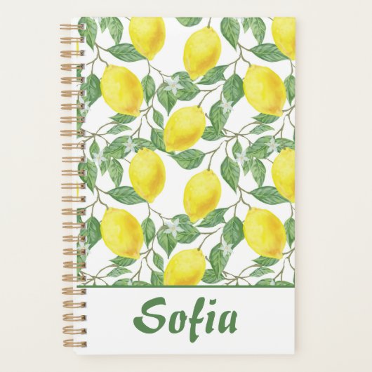イエローパターンレモングリーン名プランナー プランナー手帳 (正面)