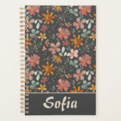 イエローパターン植物性緑の名前グレープランナー プランナー手帳 (正面)