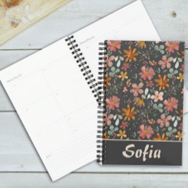 イエローパターン植物性緑の名前グレープランナー プランナー手帳