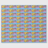 イエローパティーアコースティックギター ラッピングペーパー (フラット)