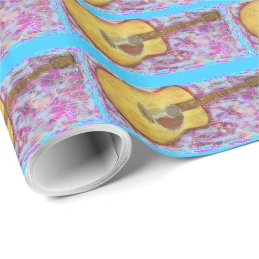 イエローパティーアコースティックギター ラッピングペーパー (ロールコーナー)