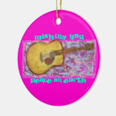 イエローパティーナアコースティックギターピースオンアース セラミックオーナメント (左)