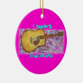 イエローパティーナアコースティックギターライブミュージック セラミックオーナメント (右)