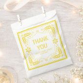 イエローパペルピカドありがとう赤ちゃんシャワー フェイバーバッグ (クリップ留めされた状態)