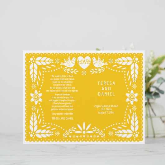 イエローパペル結婚ピカドのフィエスタ折り畳みプログラム (スタンド正面)