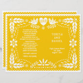 イエローパペル結婚ピカドのフィエスタ折り畳みプログラム (正面/裏面)