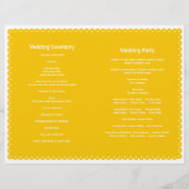 イエローパペル結婚ピカドのフィエスタ折り畳みプログラム (裏面)