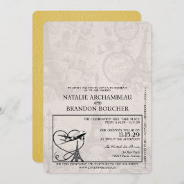 イエローパリパスポ結婚ート 招待状