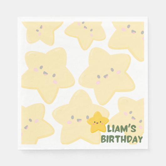 イエローパリフルスターテーマパーティーナプキン スタンダードランチョンナプキン (正面)