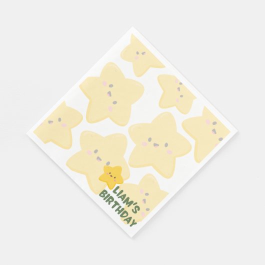イエローパリフルスターテーマパーティーナプキン スタンダードランチョンナプキン (角)
