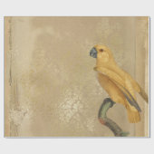 イエローパロットオンタンと金ゴールド ラッピングペーパー (フラット)