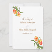 イエローパロットチューリップスフローラ結婚式招待状 招待状 (裏面)