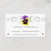 イエローパンシーデイジーフローラショップ名刺 名刺 (裏面)